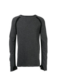 Мужской темно-серый свитер с круглым вырезом от Andrea Ya'aqov