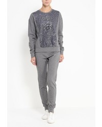 Женский темно-серый свитер с круглым вырезом от Armani Jeans