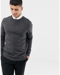 Мужской темно-серый свитер с круглым вырезом от ASOS DESIGN