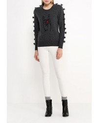 Женский темно-серый свитер с круглым вырезом от BeaYukMui