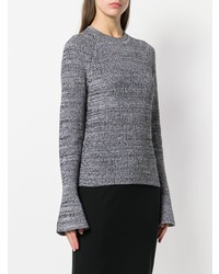 Женский темно-серый свитер с круглым вырезом от Derek Lam