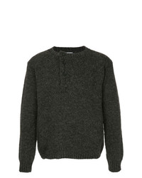 Мужской темно-серый свитер с круглым вырезом от Bergfabel