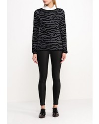 Женский темно-серый свитер с круглым вырезом от Bestia