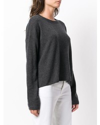 Женский темно-серый свитер с круглым вырезом от Iris von Arnim