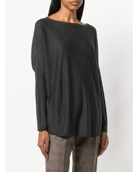Женский темно-серый свитер с круглым вырезом от Snobby Sheep
