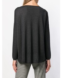 Женский темно-серый свитер с круглым вырезом от Snobby Sheep