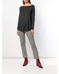 Женский темно-серый свитер с круглым вырезом от Snobby Sheep