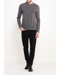 Мужской темно-серый свитер с круглым вырезом от Boss Orange