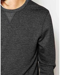 Мужской темно-серый свитер с круглым вырезом от Asos