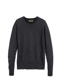 Мужской темно-серый свитер с круглым вырезом от Burberry
