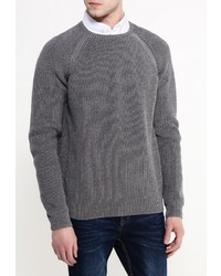 Мужской темно-серый свитер с круглым вырезом от Burton Menswear London