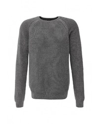 Мужской темно-серый свитер с круглым вырезом от Burton Menswear London
