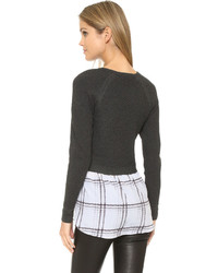 Женский темно-серый свитер с круглым вырезом от Club Monaco