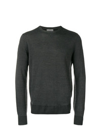 Мужской темно-серый свитер с круглым вырезом от Canali