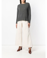 Женский темно-серый свитер с круглым вырезом от Theory