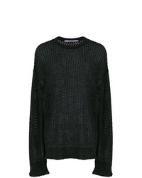 Мужской темно-серый свитер с круглым вырезом от Chalayan