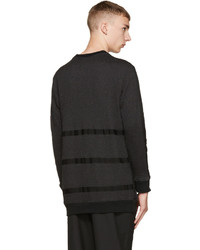 Мужской темно-серый свитер с круглым вырезом от Robert Geller