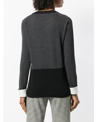 Женский темно-серый свитер с круглым вырезом от Lamberto Losani