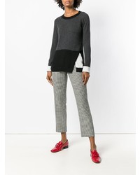 Женский темно-серый свитер с круглым вырезом от Lamberto Losani