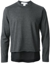 Мужской темно-серый свитер с круглым вырезом от Comme des Garcons