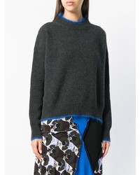Женский темно-серый свитер с круглым вырезом от Marni