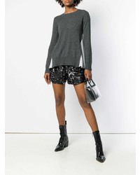 Женский темно-серый свитер с круглым вырезом от Dondup