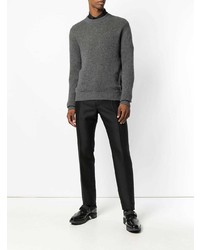Мужской темно-серый свитер с круглым вырезом от Prada