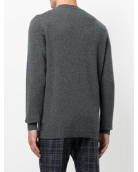 Мужской темно-серый свитер с круглым вырезом от Roberto Collina