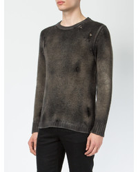 Мужской темно-серый свитер с круглым вырезом от Avant Toi