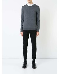 Мужской темно-серый свитер с круглым вырезом от Kent & Curwen