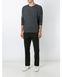 Мужской темно-серый свитер с круглым вырезом от Golden Goose Deluxe Brand