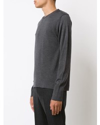 Мужской темно-серый свитер с круглым вырезом от Officine Generale
