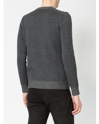 Мужской темно-серый свитер с круглым вырезом от Roberto Collina