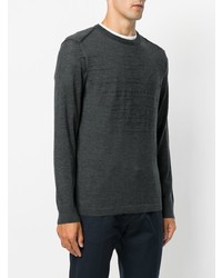 Мужской темно-серый свитер с круглым вырезом от Emporio Armani
