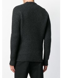 Мужской темно-серый свитер с круглым вырезом от Woolrich