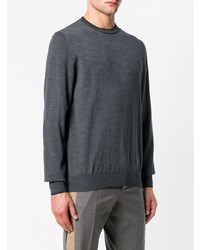 Мужской темно-серый свитер с круглым вырезом от Fay