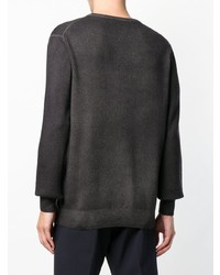 Мужской темно-серый свитер с круглым вырезом от Cruciani