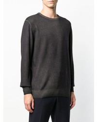 Мужской темно-серый свитер с круглым вырезом от Cruciani