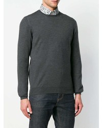 Мужской темно-серый свитер с круглым вырезом от Fay