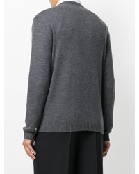 Мужской темно-серый свитер с круглым вырезом от Jil Sander