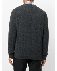 Мужской темно-серый свитер с круглым вырезом от Roberto Collina