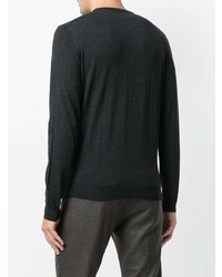 Мужской темно-серый свитер с круглым вырезом от Drumohr