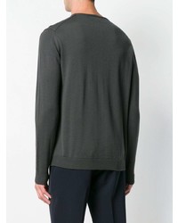 Мужской темно-серый свитер с круглым вырезом от Roberto Collina