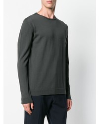 Мужской темно-серый свитер с круглым вырезом от Roberto Collina