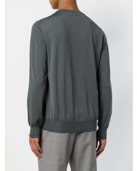 Мужской темно-серый свитер с круглым вырезом от Jil Sander