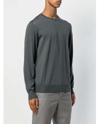 Мужской темно-серый свитер с круглым вырезом от Jil Sander