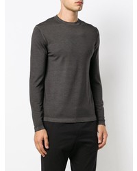 Мужской темно-серый свитер с круглым вырезом от Dell'oglio