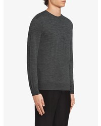 Мужской темно-серый свитер с круглым вырезом от Prada