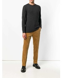 Мужской темно-серый свитер с круглым вырезом от Transit