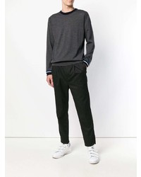 Мужской темно-серый свитер с круглым вырезом от Dondup